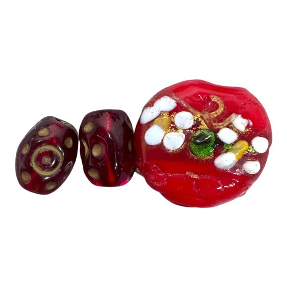 Lot of 10 Handcrafted Lampwork Glass Beads Mixed Color Artisan Jewelry Making - Picture 3 of 12